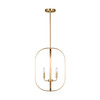 Generation Lighting - GLC1304SB - Four Light Chandelier - Loretto - Satin Brass