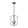 Generation Lighting - GLC1293MBK - Three Light Chandelier - Loretto - Midnight Black