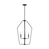 Generation Lighting - GLC1274MBK - Four Light Chandelier - Kennan - Midnight Black