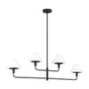 Generation Lighting - GLC1244MBK - Four Light Chandelier - Mendota - Midnight Black