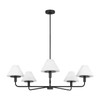 Generation Lighting - GLC1235MBK - Five Light Chandelier - Mendota - Midnight Black