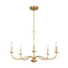 Generation Lighting - GLC1205SB - Five Light Chandelier - Abells - Satin Brass