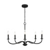 Generation Lighting - GLC1205MBK - Five Light Chandelier - Abells - Midnight Black