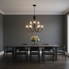 Generation Lighting - GLC1169MBK - Nine Light Chandelier - Miles - Midnight Black