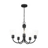 Generation Lighting - GLC1145MBK - Five Light Chandelier - Miles - Midnight Black