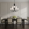 Generation Lighting - GLC1139MBK - Nine Light Chandelier - Miles - Midnight Black