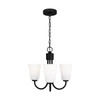 Generation Lighting - GLC1123MBK - Three Light Chandelier - Miles - Midnight Black