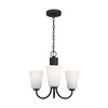 Generation Lighting - GLC1123MBK - Three Light Chandelier - Miles - Midnight Black