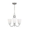 Generation Lighting - GLC1123BS - Three Light Chandelier - Miles - Brushed Nickel