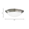 Generation Lighting - 75435-962 - Two Light Flush Mount - Nash - Brushed Nickel