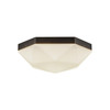 Alora - FM424512MBOP - Two Light Flush Mount - Krysta - Matte Black/Opal Glass