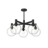 Alora - CH506129MBCL - Five Light Chandelier - Castilla - Clear Glass/Matte Black