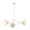 Alora - CH490340WHOP - Three Light Chandelier - Perth - White/Opal Glass