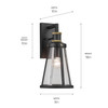 Kichler - 59147BKT - One Light Outdoor Wall Mount - Talman - Textured Black