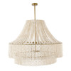 Arteriors - DLS10 - Eight Light Chandelier - Hannie - White/Antique Brass