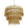 Arteriors - 84033 - 12 Light Chandelier - Prescott - Gold Leaf