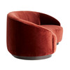 Arteriors - 8150 - Upholstery - Sofa - Turner - Paprika Velvet/Dark Walnut