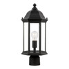 Generation Lighting. - 8238601-12 - One Light Outdoor Post Lantern - Sevier - Black