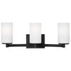 Generation Lighting. - 4439103-112 - Three Light Wall / Bath - Hettinger - Midnight Black