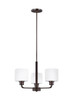 Generation Lighting. - 3128803-710 - Three Light Chandelier - Canfield - Bronze