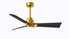 Matthews Fan Company - AKLK-BRBR-BK-42 - 42"Ceiling Fan - Alessandra - LK - Brushed Brass