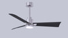 Matthews Fan Company - AKLK-BN-BK-42 - 42"Ceiling Fan - Alessandra - LK - Brushed Nickel