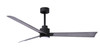 Matthews Fan Company - AKLK-BK-BW-56 - 56"Ceiling Fan - Alessandra - LK - Matte Black