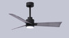 Matthews Fan Company - AKLK-BK-BW-42 - 42"Ceiling Fan - Alessandra - LK - Matte Black