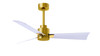 Matthews Fan Company - AK-BRBR-MWH-42 - 42"Ceiling Fan - Alessandra - Brushed Brass