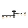Kuzco Lighting - SF55525-BK/OP - LED Semi-Flush Mount - Juniper - Black/Opal Glass