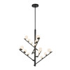 Kuzco Lighting - CH55530-BK/OP - LED Chandelier - Juniper - Black/Opal Glass