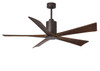 Matthews Fan Company - PA5-TB-WA-60 - 60"Ceiling Fan - Patricia - Textured Bronze