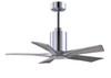 Matthews Fan Company - PA5-CR-BW-42 - 42"Ceiling Fan - Patricia - Polished Chrome