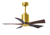 Matthews Fan Company - PA5-BRBR-WA-42 - 42"Ceiling Fan - Patricia - Brushed Brass