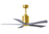 Matthews Fan Company - PA5-BRBR-BW-52 - 52"Ceiling Fan - Patricia - Brushed Brass