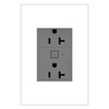 Legrand - WNAR203M1 - Plus-Sized 20A Outlet - Adorne - Magnesium