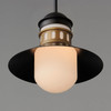 Maxim - 35121SWBKAB - One Light Outdoor Pendant - Admiralty - Black / Antique Brass