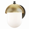 Maxim - 30182WTBKGLD - One Light Outdoor Wall Sconce - Perf Outdoor - Black / Gold