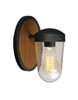 Maxim - 30011CDAPBK - One Light Outdoor Wall Lantern - Lido - Antique Pecan / Black