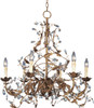 Maxim - 2851EG - Six Light Chandelier - Elegante - Etruscan Gold