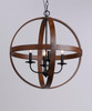 Maxim - 27574APBK - Four Light Pendant - Compass - Antique Pecan / Black