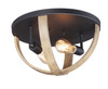 Maxim - 27570BWBK - Two Light Flush Mount - Compass - Barn Wood / Black