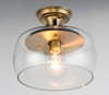 Maxim - 26129CLBZAB - One Light Semi-Flush Mount - Goblet - Bronze / Antique Brass
