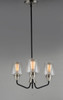 Maxim - 26124CLBKSN - Three Light Chandelier - Goblet - Black / Satin Nickel