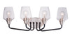 Maxim - 26123CLBKSN - Four Light Bath Vanity - Goblet - Black / Satin Nickel