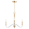 Maxim - 25373CLPCSBR - Three Light Pendant - Clarion - Polished Chrome / Satin Brass