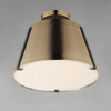 Maxim - 25170DBZHR - LED Semi Flush Mount - Carlo - Dark Bronze, Leather, Heritage Brass