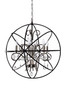 Maxim - 25144ARPN - Six Light Pendant - Orbit - Anthracite / Polished Nickel