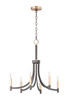 Maxim - 21526BZAB - Six Light Chandelier - Lyndon - Bronze / Antique Brass