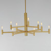 Maxim - 21369NAB - Nine Light Chandelier - Emana - Natural Aged Brass